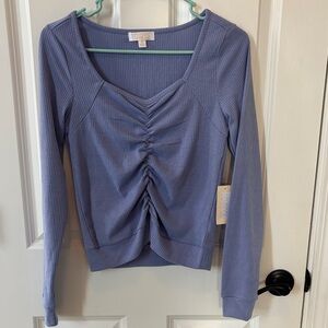 Eloquii Women's Lavender Ruched Blouse